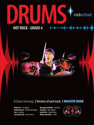 ROCKSCHOOL HOT ROCK DRUMS GRADE 4 +CD