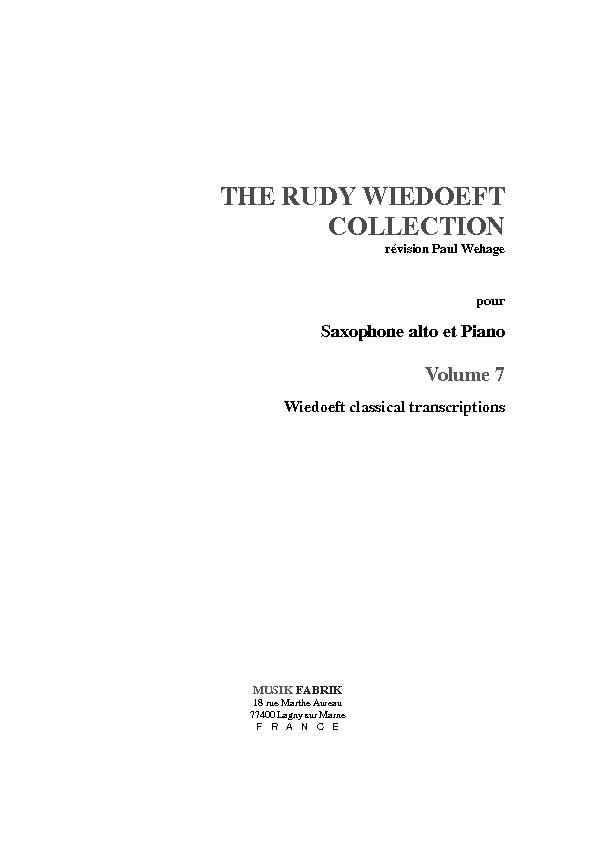 ALBUM - THE RUDY WIEDOFT COLLECTION V.VII