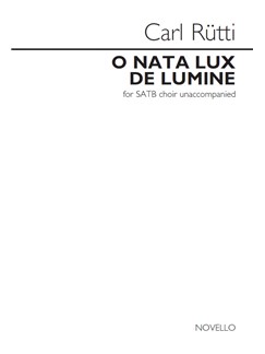 RÜTTI C. - O NATA LUX DE LUMINE CORO SATB