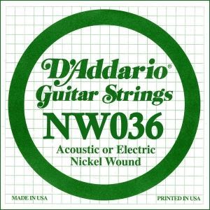 CUERDA GUITARRA ELETRICA - D'ADDARIO 036