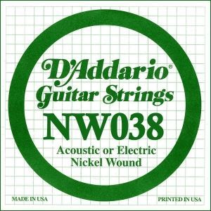 CUERDA GUITARRA ELETRICA - D'ADDARIO 038