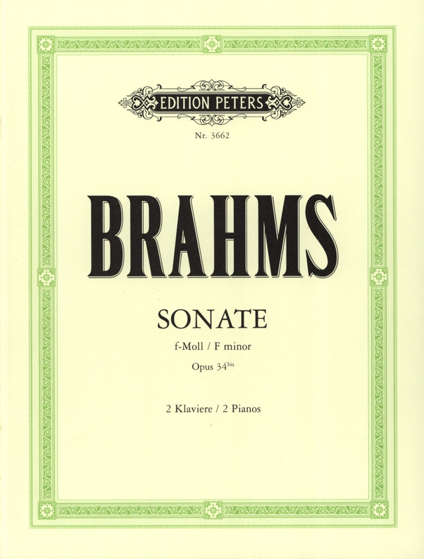 BRAHMS J. - SONATA FA m - OP.34B