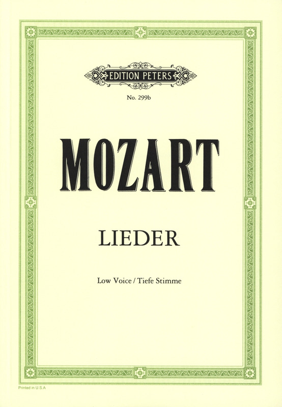 MOZART W.A. - SONGS (29) (MEDIUM-LOW) -