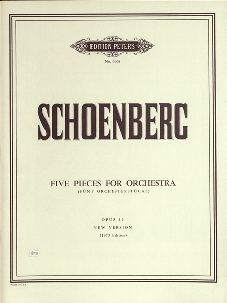 SCHOENBERG A. - PIEZAS (5) - OP.16