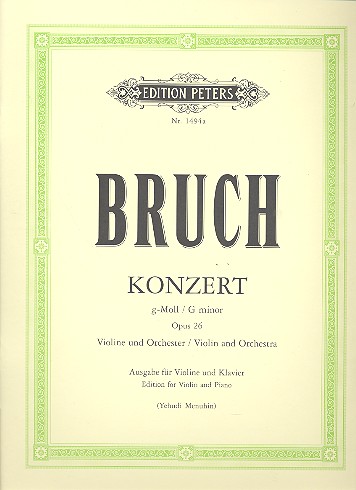 BRUCH M. - CONCIERTO Nº 1 SOL m OP.26 - VIOLIN Y PIANO