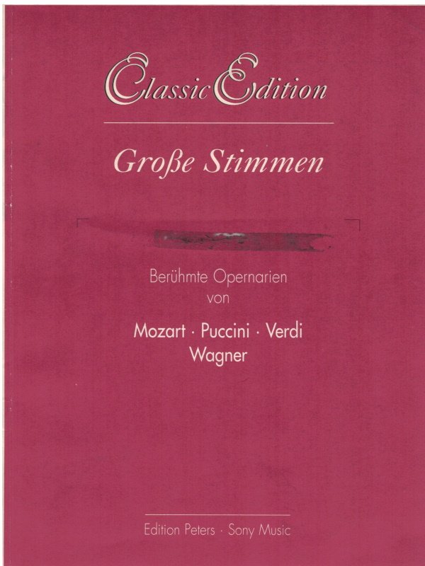 Gr.Stimmen .- Opernarien (Mozart- Puccini -Verdi- Wagner) +CD