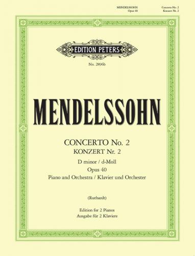 MENDELSSOHN F. - CONCIERTO Nº2 RE m - OP.40 (2P 4MANOS)