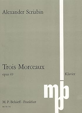 SCRIABINE A. - MORCEAUX (3) - OP.49