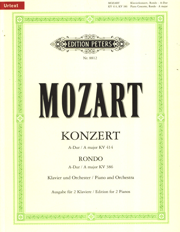 MOZART W.A. - CONCIERTO Nº 12 Y RONDO LA M - KV.414 -386