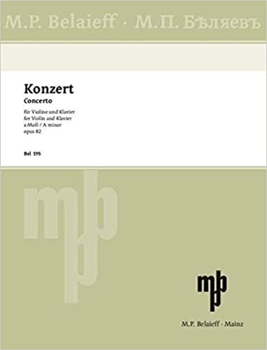 GLAZUNOV A. - CONCIERTO LA m - OP.82 (V/P)