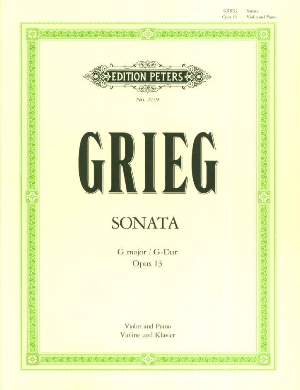 GRIEG E. - SONATA Nº2 SOL M - OP.13