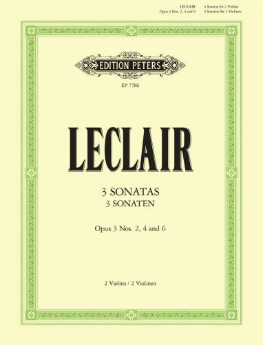 LECLAIR J.M. - SONATAS OP.3 Nº 2,4,6 2 VIOLINES