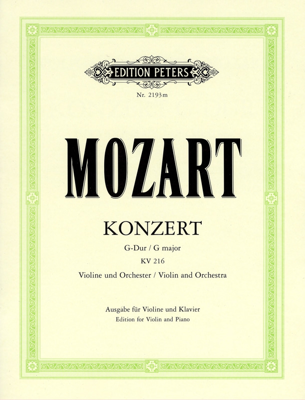MOZART W.A. - CONCIERTO Nº3 SOL M (CADENCIAS OISTRACH) - KV.216