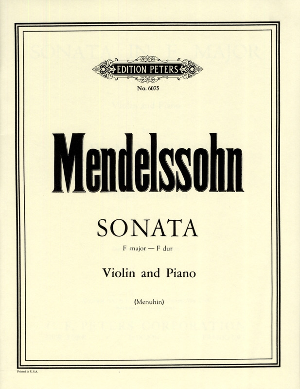 MENDELSSOHN F. - SONATA FA M -