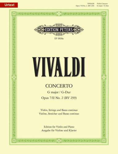VIVALDI A. - CONCIERTO SOL M OP.7,II/2 - RV.299 (V/P)