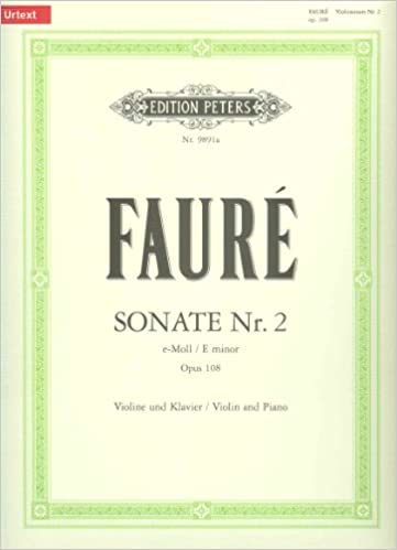 FAURE G. - SONATA Nº2 MI m URTEXT - OP.108