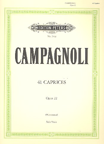 CAMPAGNOLI B. - CAPRICHOS (41) - OP.22 - VIOLA