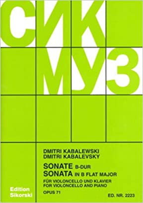 KABALEVSKY D. - SONATA SIb M OP.71 VIOLONCELLO Y PIANO) ED.SIKORSKI