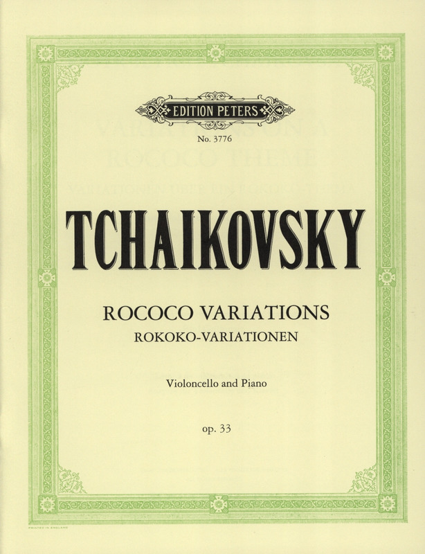 TCHAIKOVSKY P.I. - VARIACIONES SOBRE UN TEMA ROCOCO OP.33 CELLO Y PIANO -