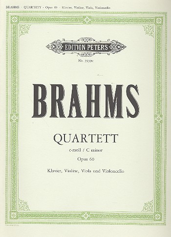 BRAHMS J. - CUARTETO Nº3 DO m (SC+PT)       V/VA/VCP - OP.60