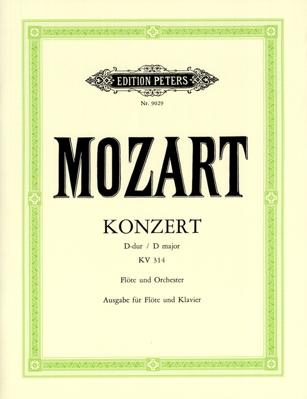 MOZART W.A. - CONCIERTO Nº2 RE M (FL/P)CON CADENCIAS - KV.314