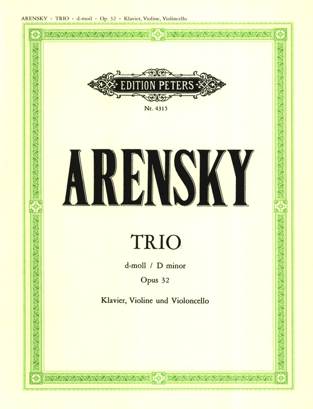 ARENSKY A. - TRIO REm OP.32