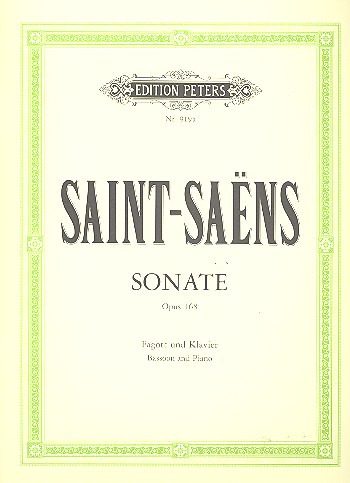 SAINT SAENS C. - SONATA - OP.168 - FAGOT Y PIANO -