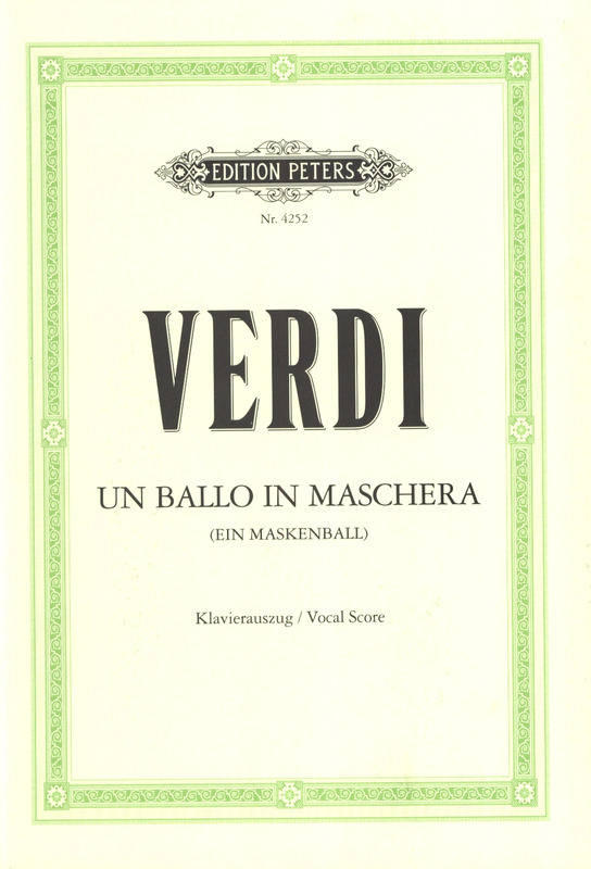 VERDI G. - BALLO IN MASCHERA -