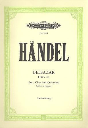 HANDEL G.F. - BELSAZAR HWV.61 ORATORIO C/P