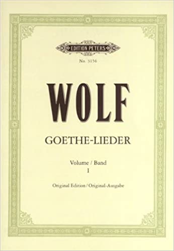 WOLF H. - CANCIONES SOBRE POEMAS DE GOETHE V.1 (51)