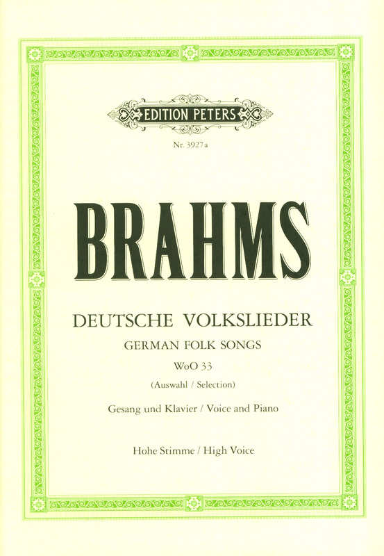 BRAHMS J. - DEUTSCHE VOLSLIEDER (20) (HIGH) -