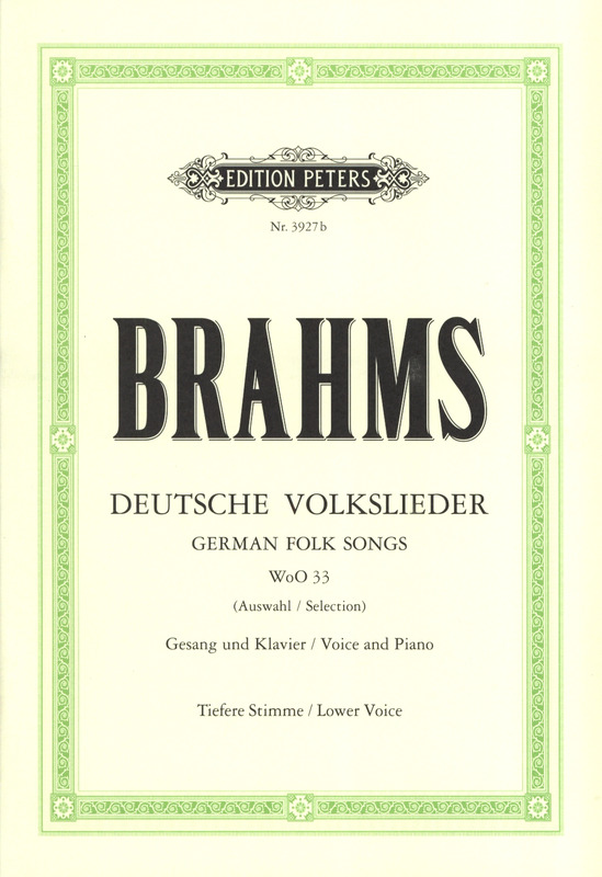 BRAHMS J. - DEUTSCHE VOLSLIEDER (20) (LOW) -