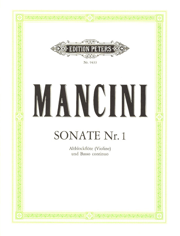 MANCINI - SONATA Nº1 (FLAUTA ALTO O VIOLIN Y PIANO)