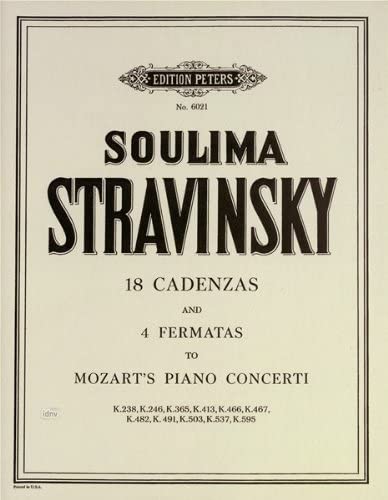 STRAVINSKY S. - 18 CADENZAS Y 4 FERMATAS CONCIERTOS MOZART PIANO