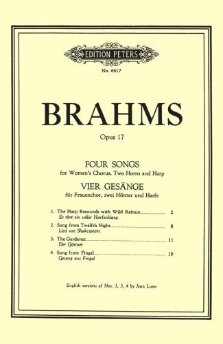 BRAHMS J. - 4 CANCIONES OP.17 CORO MUJERES 2 TROMPAS Y ARPA
