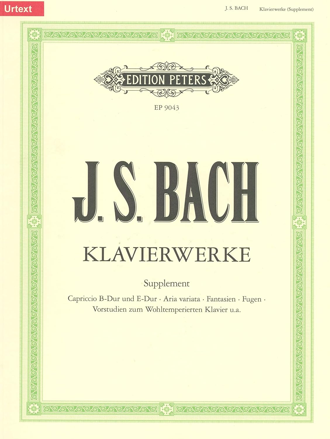 BACH J.S. - OBRAS SELECCIONADAS (SUPLEMENTO) URTEXT