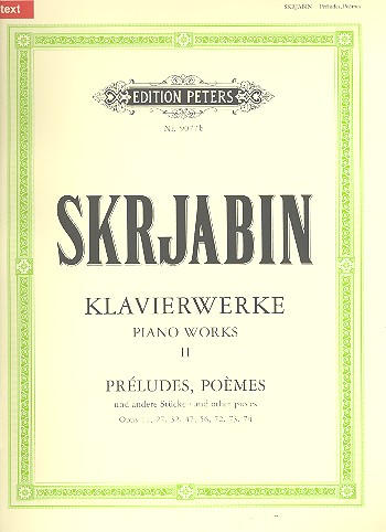 SCRIABINE A. - PRELUDIO POEMAS Y OTRAS PIEZAS V.2 URTEXT
