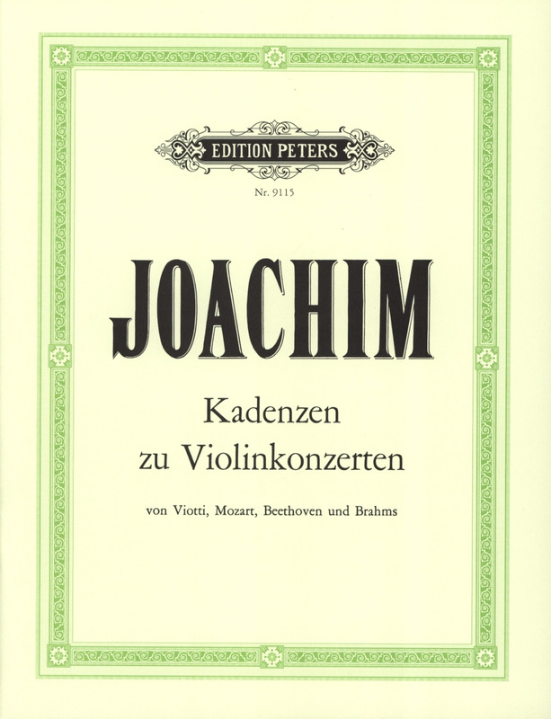 JOACHIM J. - CADENCIAS DE  CONCIERTOS VIOLIN
