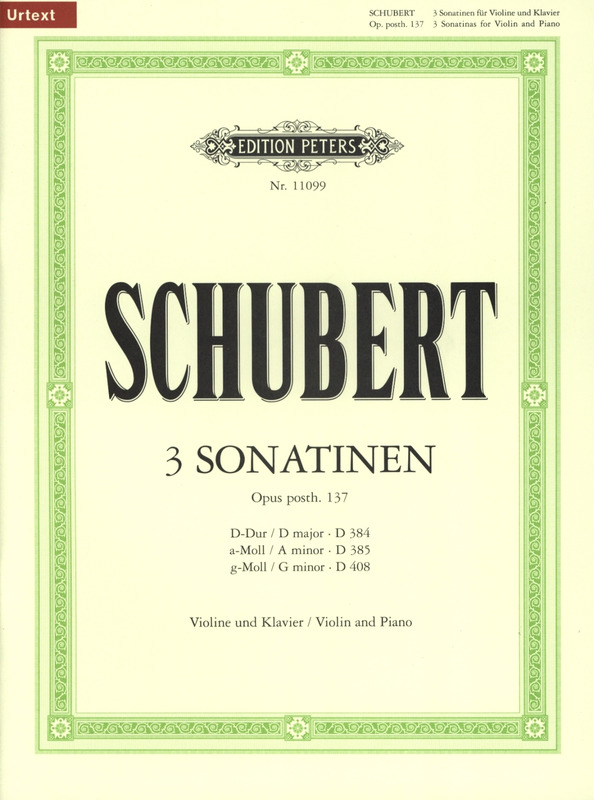 SCHUBERT F. - SONATINAS (3) - OP.137 (URTEXT)