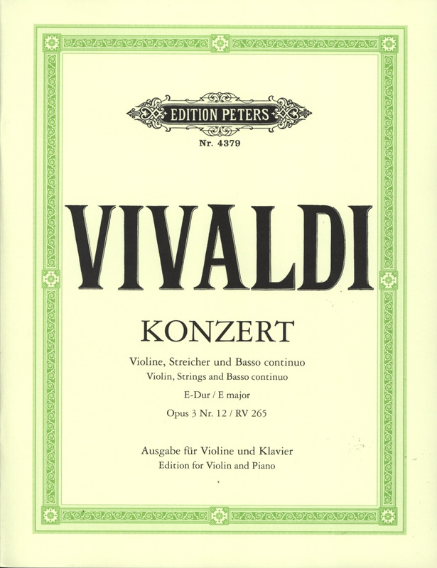 VIVALDI A. - CONCIERTO MI M OP.3 Nº12 - RV.265 (SOLO CD)