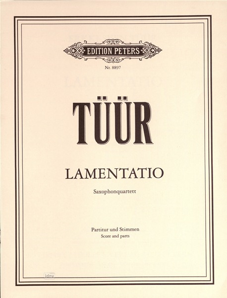 TUUR E.S. - LAMENTATIO (SC+PT) (SATB) -