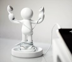 REGALO - SUJETA AURICULARES (BLANCO)