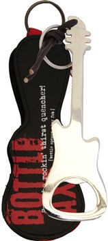 REGALO- ABRE BOTELLAS FORMA GUITARRA PLATEADO