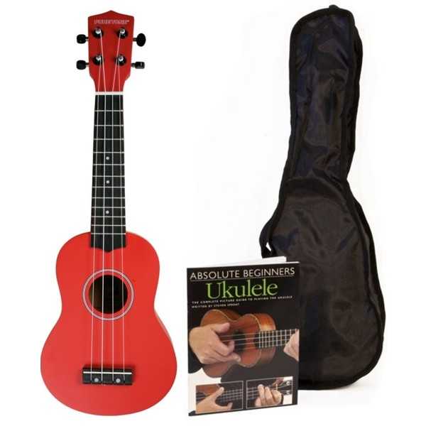 UKELELE SOPRANO - PURE TONE ROJO PACK ( FUNDA+ METODO) KUS15