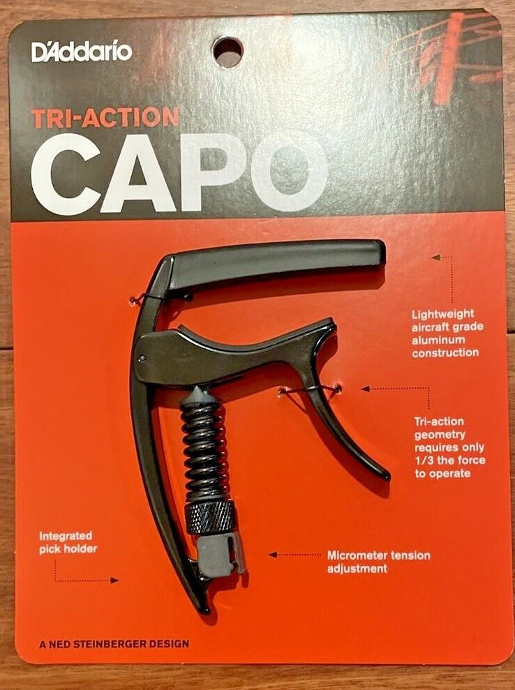 CEJILLA GUITARRA - D'ADDARIO TRI-ACTION  NEGRA