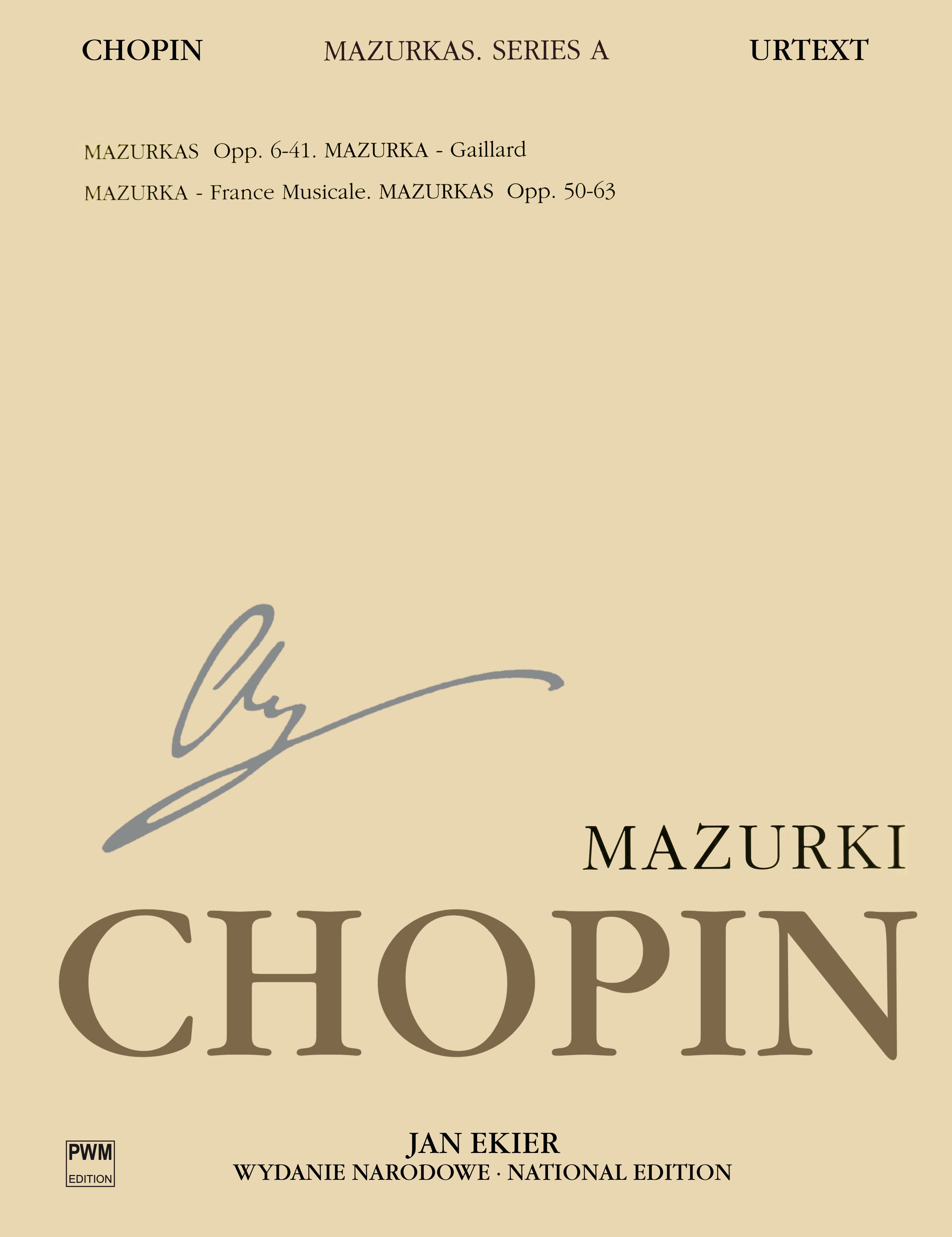 CHOPIN F. - MAZURCAS URTEXT (J. EKIER)