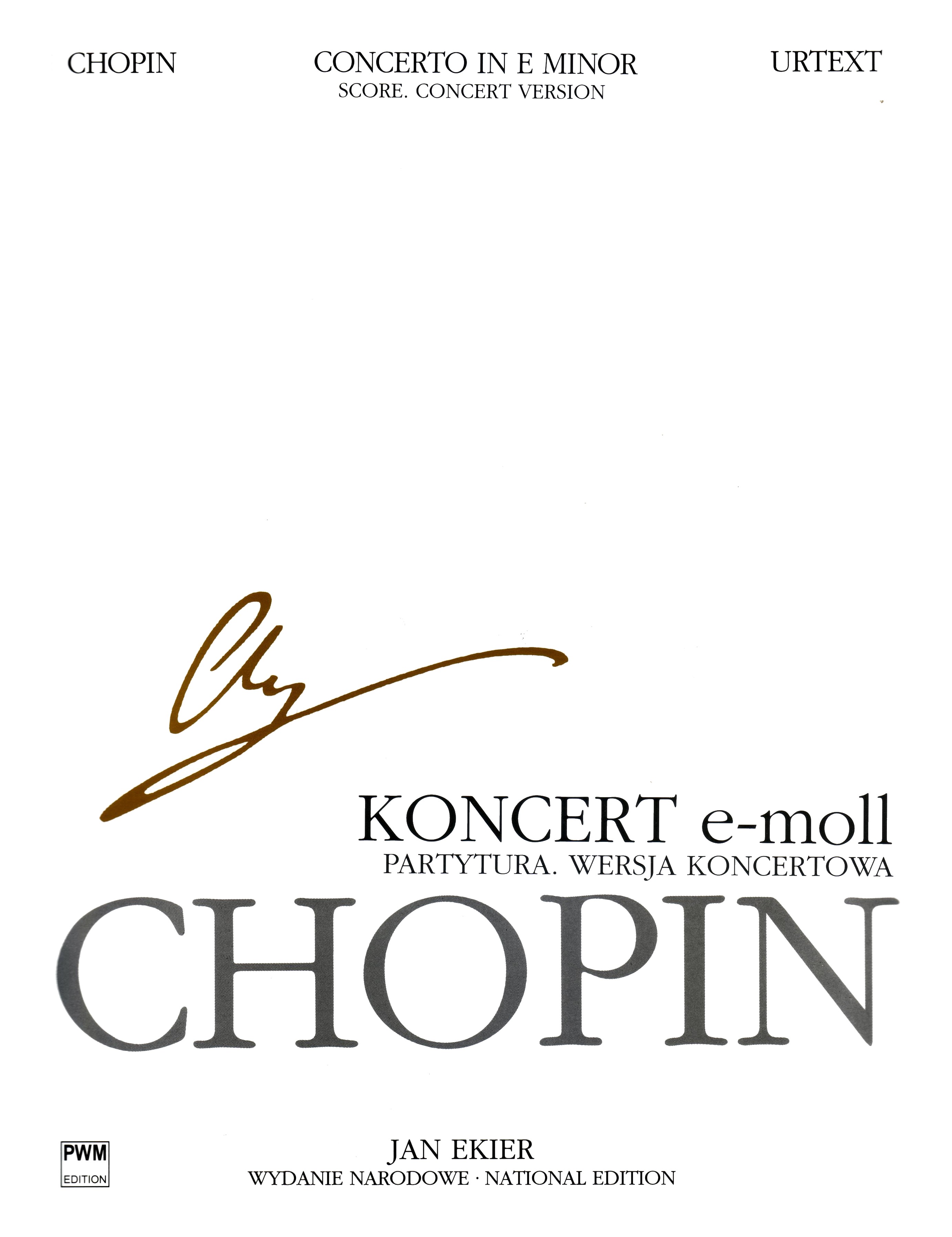 CHOPIN F. - CONCIERTO MI m Nº1 OP.11 URTEXT (J.EKIER)