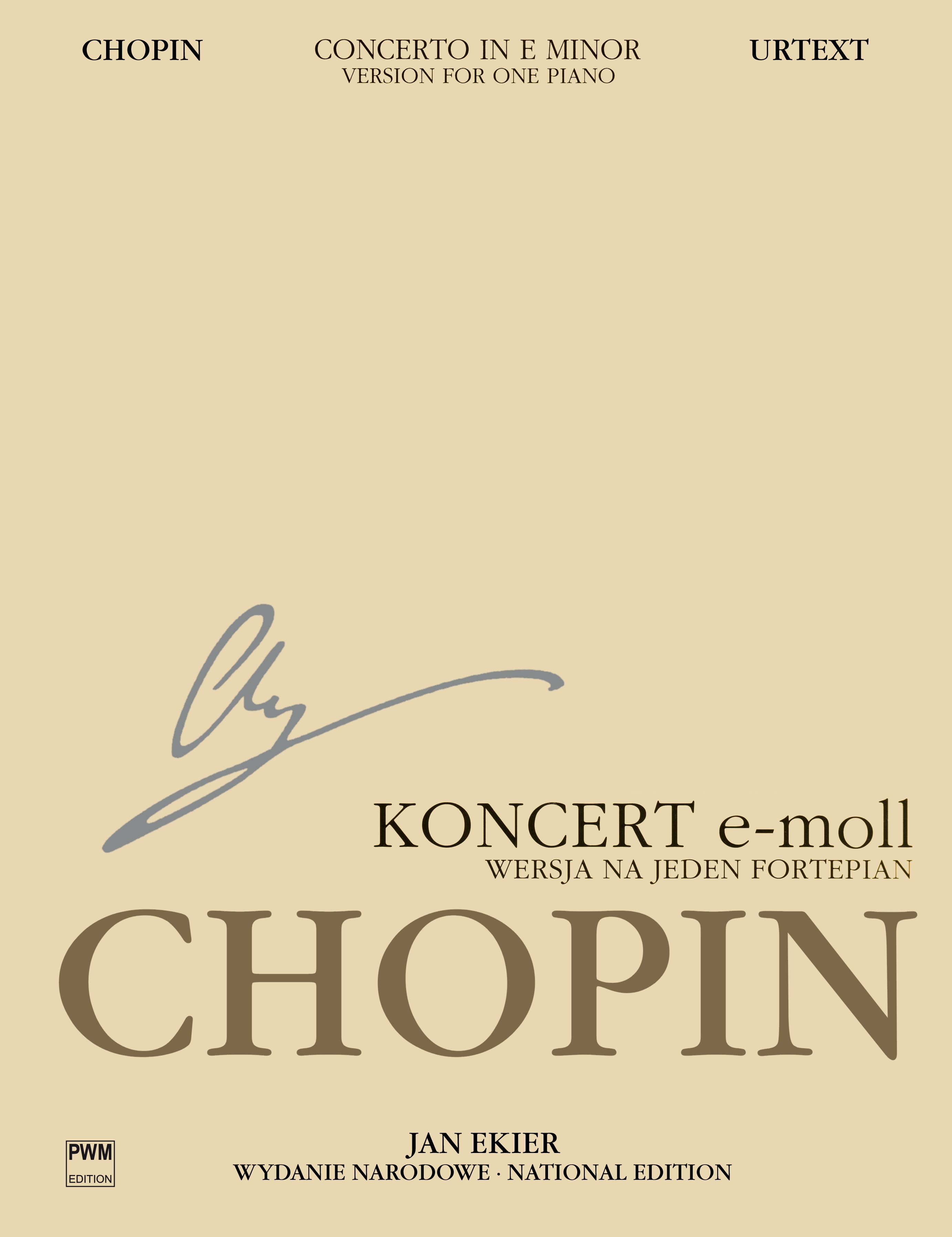 CHOPIN F. - CONCIERTO MI m Nº1 OP.11 URTEXT (J.EKIER) PIANO