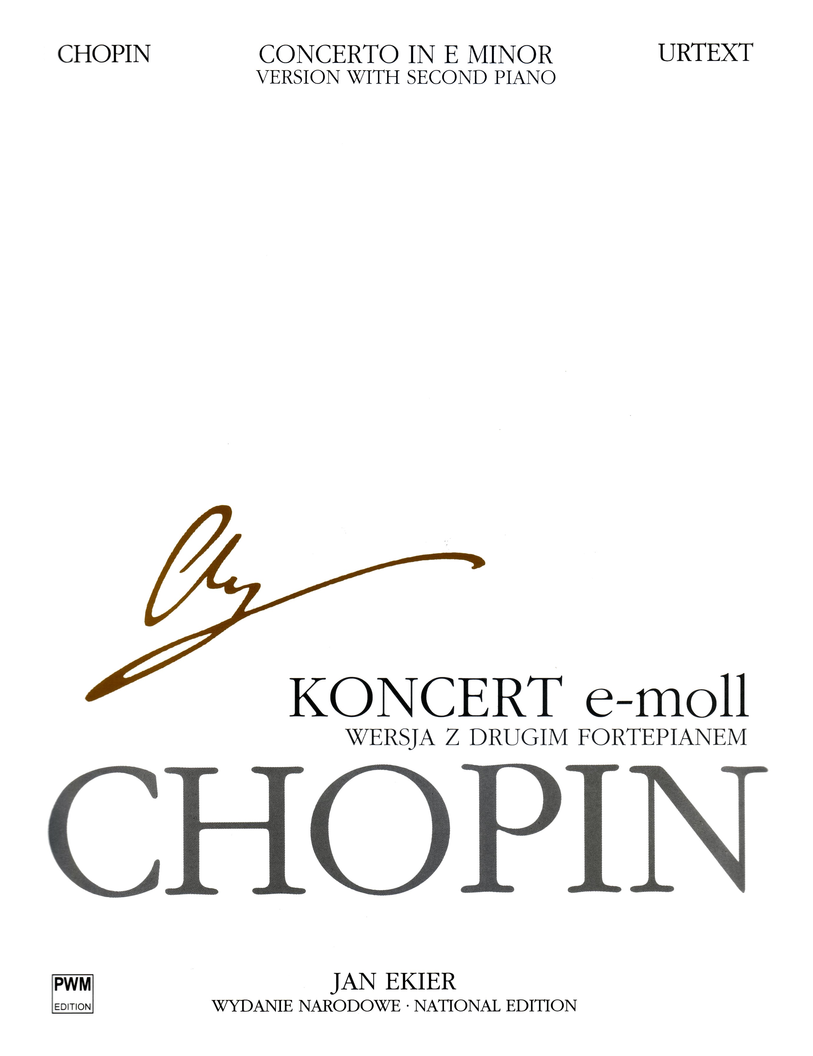 CHOPIN F. - CONCIERTO MI m Nº1 OP.11 URTEXT (J.EKIER) (2P 4MANOS)