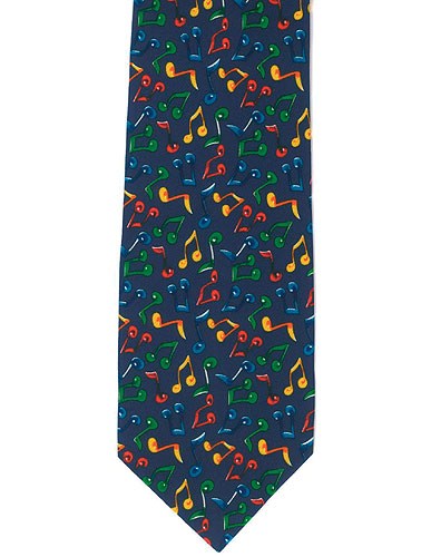 REGALO - CORBATA AZUL CON NOTAS DE DIFERENTES COLORES